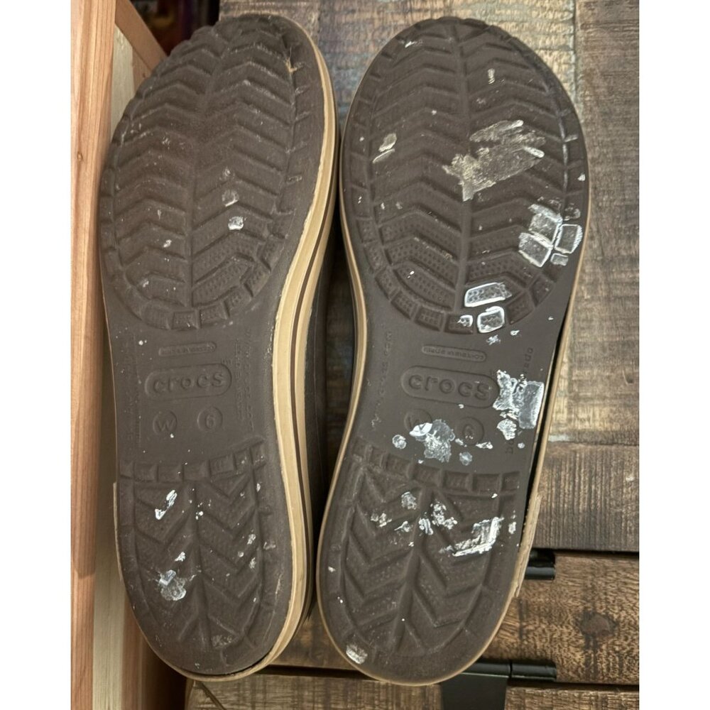 Ladies Crocs Flat Ballerina Crocband Slip-On Casual Flats Brown Size 6 - Picture 8 of 10